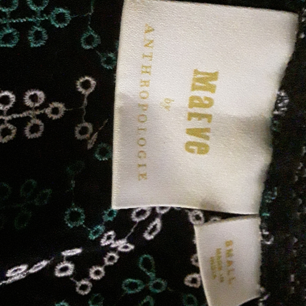 Maeve Anthropologie Cammie Embroidered Peplum Top - Picture 5 of 10
